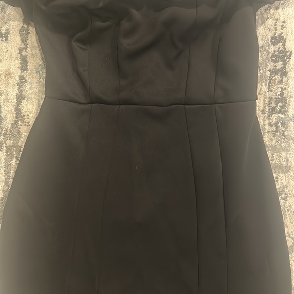 Black puff sleeve mini dress - Picture 6 of 8